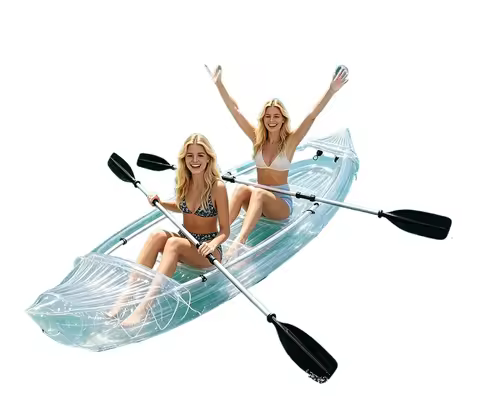 Single water inflatable boat kayak folding fishing boat thickened assault boat transparent boat outd