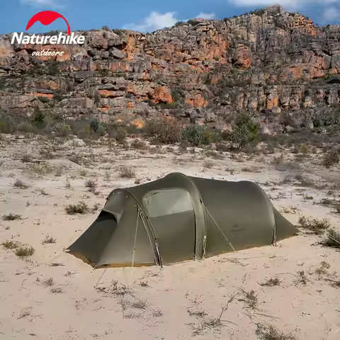 Naturehike Camping Tent Opalus UL 2 3 Person Backpacking Tent Ultralight Tunnel Family Tent Outdoor 