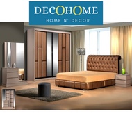 Idora Bedroom Set | Queen Bedframe + Divan 5FT | Wardrobe 8'X8' | Dressing Table