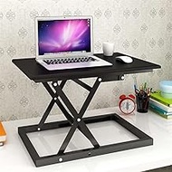 MMLLZEL Adjustable Computer Table Sit to Stand Foldable Lift Converter Laptop Desk Monitor Laptop for Bed Living Room