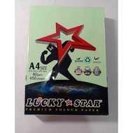 【1PACK=450SHEET ! ! !】LUCKY STAR A4 PREMIUM COLOUR PAPER 80GSM ( LIGHT COLOUR ) (PRICE FOR 1 PACK)