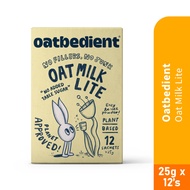 OATBEDIENT Oat Milk Lite 25g x12's- No Sugar,Oat Milk,Gluten Free Nutriliv Healthcare