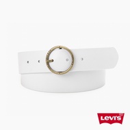 Levis 女款 真皮皮帶 / 精工Logo鐫刻釦頭 白 人氣新品