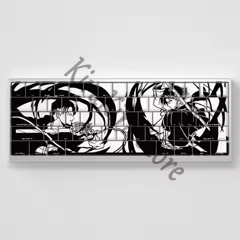 Mechanical Keyboard Cap Attack On Titan Levi Ackerman Anime Keycap Cosplay Decor Gifts Christmas Kfo