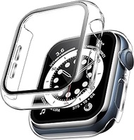 UrbanEK Case Compatible with Apple Watch Series 3/SE/Series 4/ Series 5/ Series 6 with Built in Tempered Glass Screen Protector/Overall Protective Hard PC- 40mm Clear(Transparent)