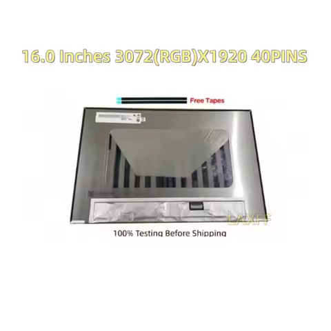 16" Inch For Dell Inspiron 16 Plus 7610 Laptop B160QAN01.0 40 Pins LCD Screen 3K 3072x1920 IPS Slim 