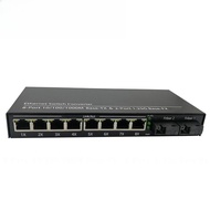 Gibabit Fiber Optical Media Converter Gigabit Ethernet Switch 10/100/1000M 8 RJ45 2 SC Port Fiber Op