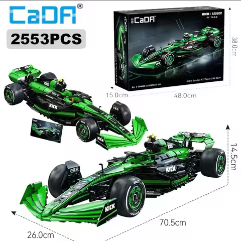 Cada 1:8 MOC Sauber F1 Team C44 F1 Racing Car Number 24 Sports Car 1:24Building Blocks City Car Bric
