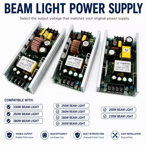 230W 280W 295W Beam Light Power Supply for 7R 8R 10R Moving Head Stage Light Replacement Parts