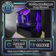 [有貨] [IN STOCK]｜樓下交收-$150｜R5 3600 + RTX 3060ti + 512GB NVMe SSD + 16GB RAM｜MATX 黑色電競打機主機 #遊戲電腦 #台機 #