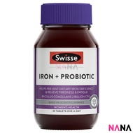 Swisse Ultiboost Iron + Probiotic 30 Tablets (EXP:08 2025)