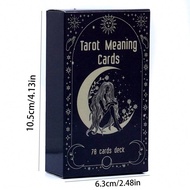 Tarot Meaning Cards Black Tarot Fortune Telling Game Divination Tarot Deck Family Party Board Game T