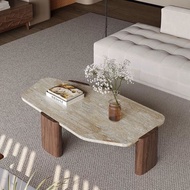 Silent Style Hetero-Shaped Hole Stone Coffee Table Household Living Room Creative Marble Tea Table B