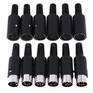 Socket Connector F & E DIN 3 / 4 / 5 / 6 / 7 / 8 PIN New Male/Female Chassis Cable Holder