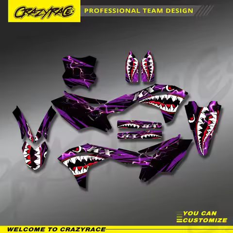 Motorcycle Graphics Background Decals Protector Sticker For Kawasaki KXF 250 KX 250F 2017 2018 2019 