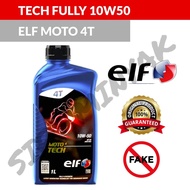 ORIGINAL ELF MOTO 4T TECH FULLY 10W50 ENGINE OIL MOTORCYCLE MINYAK HITAM MOTOR YAMAHA OIL FILTER