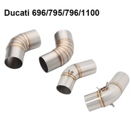 Stainless Steel Motorcycle Exhaust Middle Pipe For Ducati Monster 696/795/796/1100 Exhaust Midpipe C
