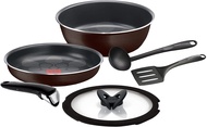 Tefal Ingenio Neo 6pc Nonstick Cookware Set For All Stoves Except Induction Black Coffee