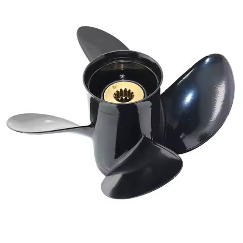 Captain Aluminum Propeller 4 Blades Pitch 11-15 Fit Mercury Outboard Engine 25HP 35HP 40HP 50HP 55HP