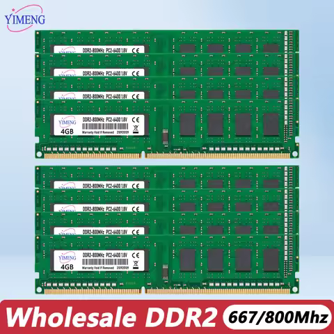 10/30/50Pcs DDR2 2GB Desktop Memory Ram PC2-6400 PC2-5300 1.8V 240Pin Non-ECC Unbuffered DIMM 667 80
