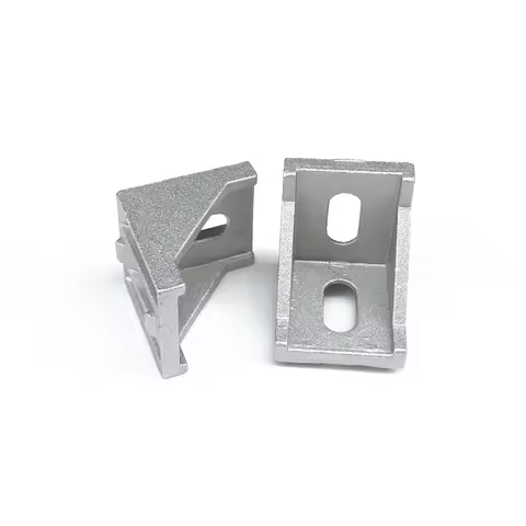 50pcs 4040 Corner Brackets Silver Aluminum 40x40 corner fitting angle aluminum L connector bracket f