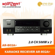 Konzert Original 2.0 Ch 1000 Watts Karaoke Amplifier with USB/SD/AM/FM/AUX/MIC Input AR-802A+ AR-802