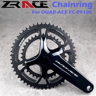 ZRACE 110BCD BCD110จักรยานถนนจักรยานไม่สมมาตร Chainring 53-39ครั้ง52-36ครั้ง50-34ครั้งสำหรับ SHIMANO DURA-ACE FC-R9100 R9100 2x11ความเร็ว Crankset