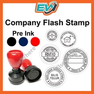 Customize Round Pre-Inked Stamp / Company Flash Stamp / Cop Syarikat Bulat