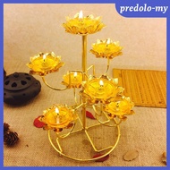 Serenable Vintage Style Metal Candle Stand Buddha Ghee Lamp Holder Temple Buddha Hall Home Decor Bud