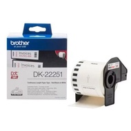 Brother Label Tape DK-22251 Continuous Label Roll Black and Red on White 62mm (15.24) - Original