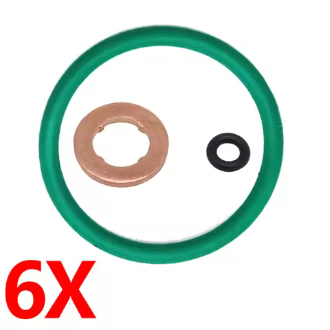 18pcs For Audi VW Seat Skoda 1.6 2.0 Fuel Injector Nozzle Copper Gasket O-ring Seal Kit 059130119 05