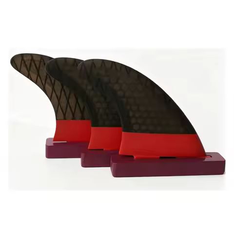 Surfboard Fin F2 MF G7 Black Carbon Fibre Fin Height 120mm Made Of Honeycomb Fibreglass