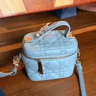 DIOR Lady Dior Micro Mini Vanity迪奧戴妃微型化妝包 超迷你 霧霾藍