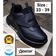 NewStar Black School Shoes Kasut Hitam Sekolah - 722