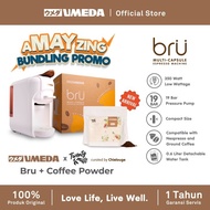 MESIN Umeda BRU Multi Capsule Coffee Machine/Nespresso Capsule Coffee Maker - BRU+CoffePowder