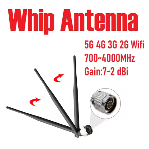 600 MHZ 3800MHz 4000MHZ N Male 2G 3G 4G 5G Wifi Whip Omni Antenna Rubber Stick 360 Degree Omnidirect