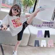 Kids Girl Slim  Shorts Leggings Shorts High Waist Pants Cycling Shorts