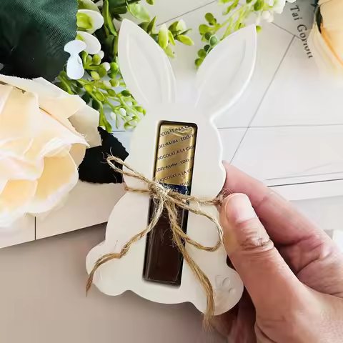 Rabbit Gift Ornament Silicone Mold Easter Bunny Cash Gift Plaster Mold Epoxy Resin Mold