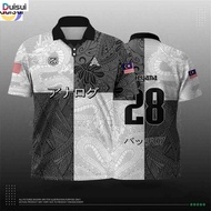 【duisui2】 ( Custom Name)Jersey Viral OOTD 2023 TIKTOK Murah Berkolar Baju Lelaki Retro Collar Flame Japanese/Kanak-kanak Lelaki Jersey 2024 Baju Retro Lelaki Jersy