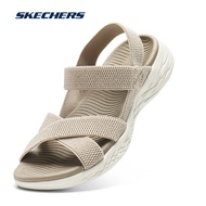 SKECHERS_Gorun Womens sandals สเก็ตเชอร์ส รองเท้าแตะ ผู้หญิง GOwalk Arch Fit On-The-Go 500 Sandals Shoes -GRY