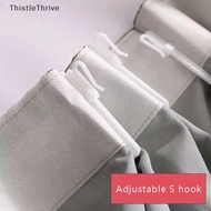 ️TT ️ 10Pcs Curtain Hanging Hooks Ring Window White Plastic Curtain Hook, 7cm/8.5cm PH
