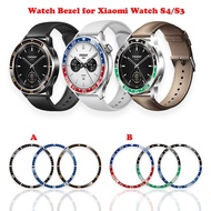 Alloy Watch Bezel for Xiaomi Watch S4 S3 Ring Bezel Adhesive Cover Anti Scratch Case Smart Watch Acc