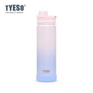 TYESO 600ml/750ml ขวดน้ำสแตนเลสสูญญากาศพกพา สำหรับกีฬา ท่องเที่ยว และใช้ประจำวัน รุ่น Aurora Rainbow