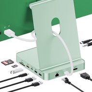 PULWTOP อัพเกรด 11 in 1 USB C Hub สําหรับ iMac 24 นิ้ว USB Hub M1 M3 M4 รองรับ M.2 SSD 4K HDMI Ether