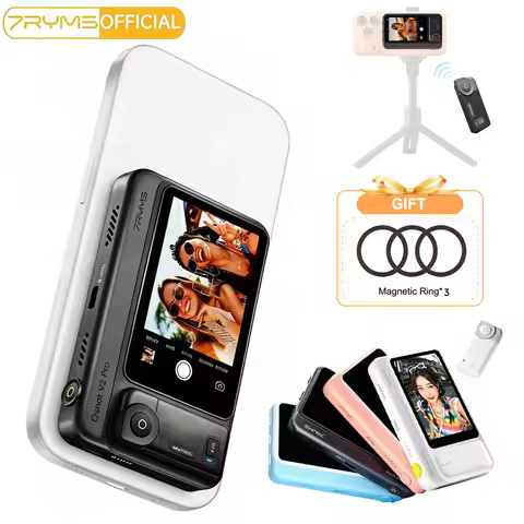 7RYMS Qshot V2 Pro Wireless Magnetic Selfie Monitor Screen with Speaker,Remote,4K/60fps Output for S