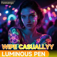 FOREVERGO 8 Colors Highlighters Temporary Tattoo Pen Makeup Glow in The Dark Face Paint Markers Wash