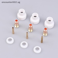 [ER] 4Pcs TIG Welding #16 1.6/2.4/3.2mm White Ceramic Nozzle Alumina Cup Kit Torches WP17 18 26 Stub