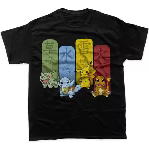 Pokemon Graphic T-Shirt Anime Tee for Collectors Men's 2026 Summer Fashion Oversize Street Casual Y2