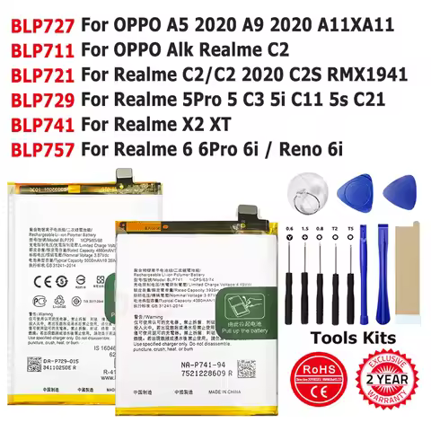 New BLP711 BLP741 BLP757 BLP721 BLP729 BLP727 Battery For Oppo Realme Için A1K A11 A11X A9C2 X2 XT R