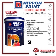 5L Nippon Paint Spot-Less Plus Matt 1001 Brilliant White